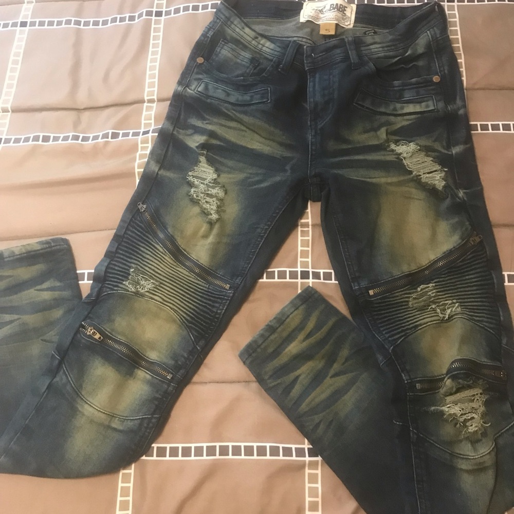 Biker jeans